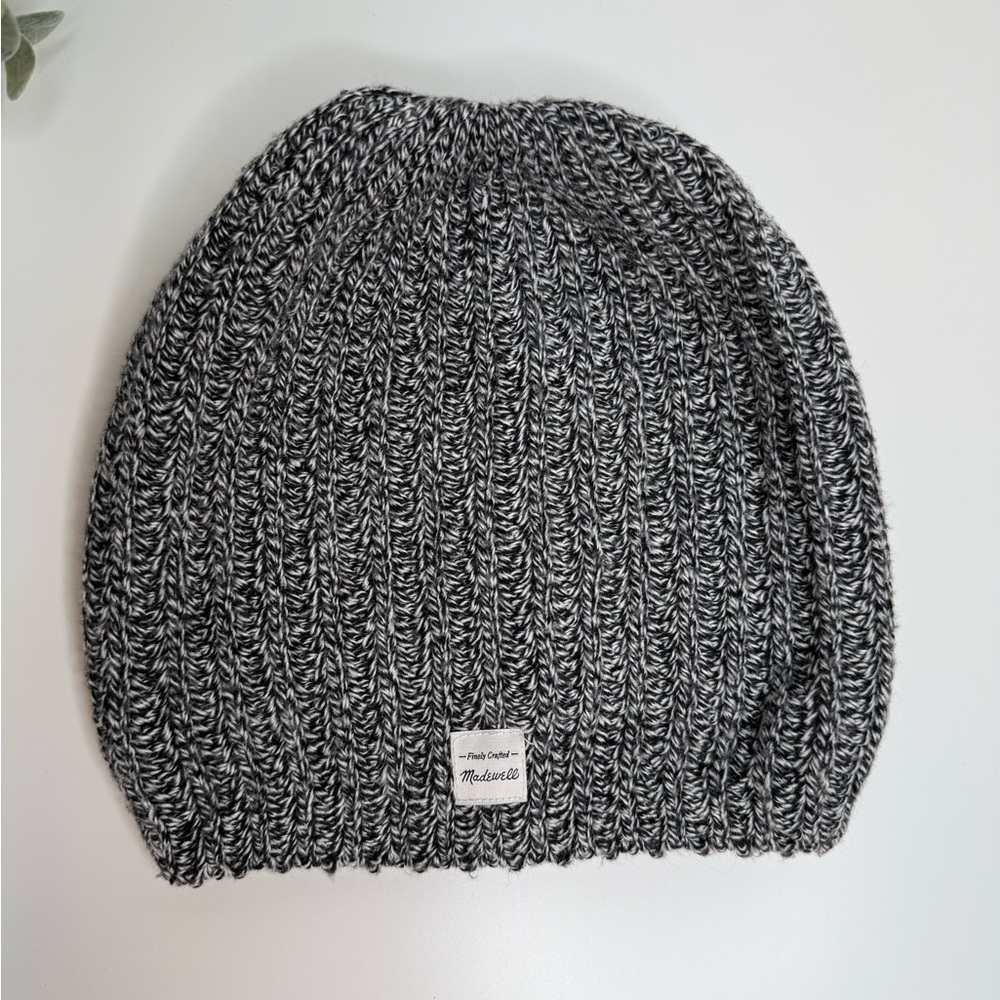 Madewell Marled Knit Slouchy Beanie OSFA Outdoor Cozy Cabincore Streetwear Boho - Picture 4 of 11